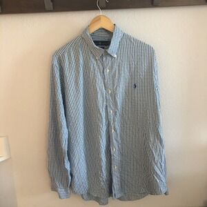 Ralph Lauren Shirt Mens XL Performance Classic Fit Plaid Lightweight‎ Stretch